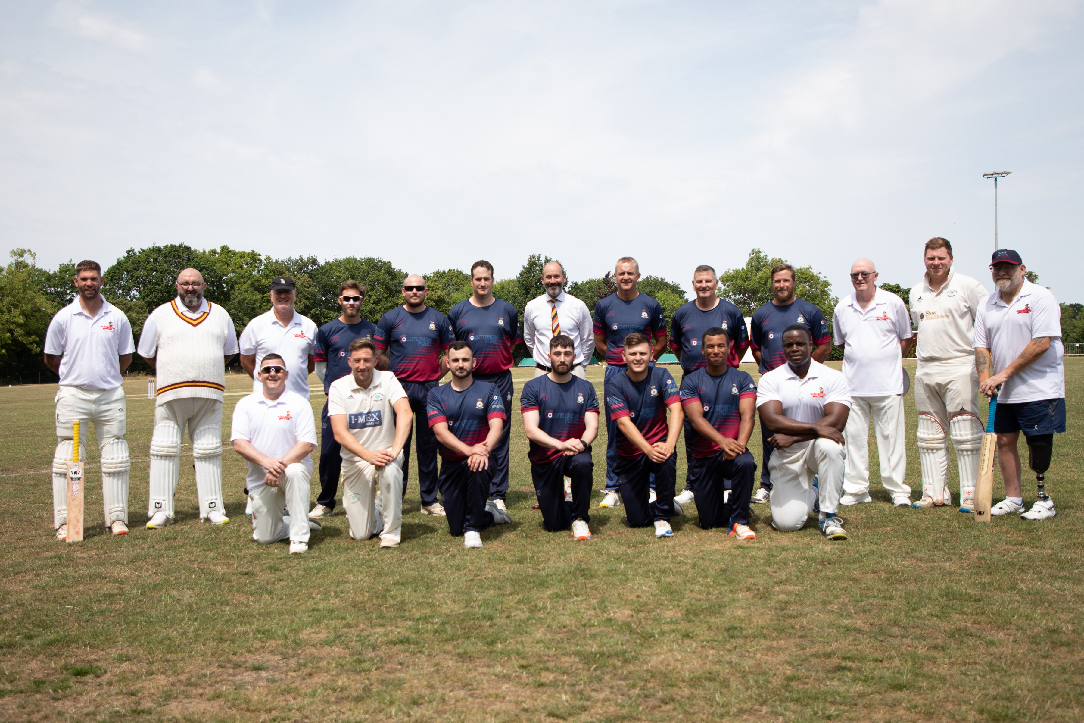 Players from the RAF Regiment Cricket match